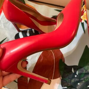 Zara red high heels